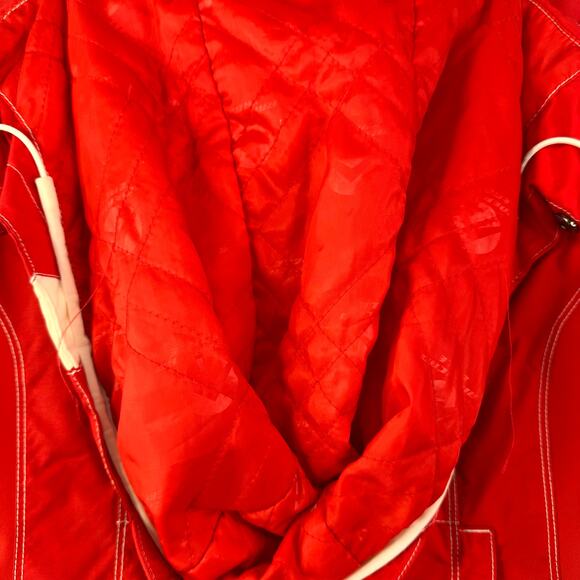 American Eagle Vintage y2k Jacket Coat medium Spell Out Log Puffer Ski Hooded - Picture 7 of 11